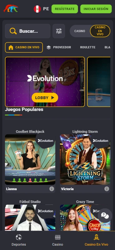 casino en vivo coolbet peru ruleta blackjack baccarat