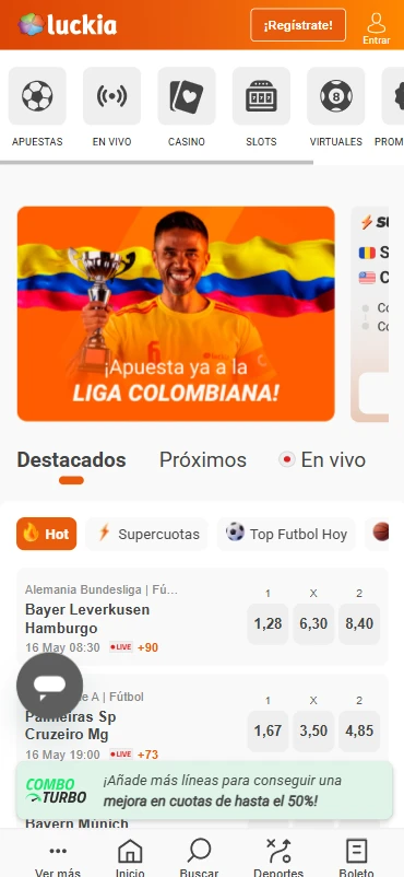 apuestas luckia colombia fútbol colombiano