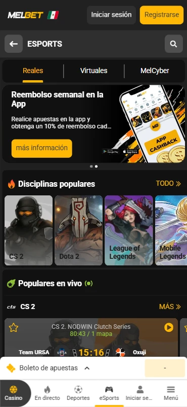 apuestas esports lol csgo dota2 call of duty melbet