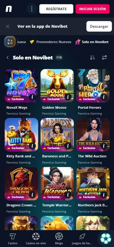 novibet casino mexico juegos exclusivos