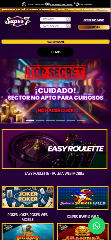 Super7 casino ofrece un catálogo de juegos de casino clásicos: ruletas, slots, mesas de cartas, etc.