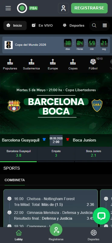 apuestas deportivas en línea Sportsbet. Regulado loterías PBA y MZA