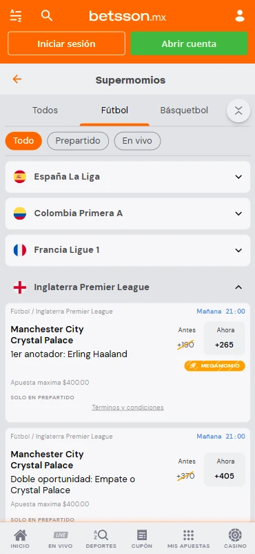 betsson mexico supermomios apuestas fútbol odds boost