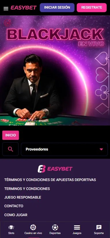El casino online ofrece diferentes juegos en vivo entre las que se incliyen mesas de blackjack.