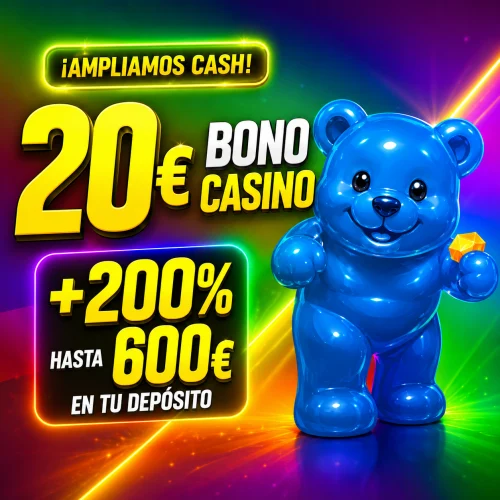 Bono de cumpleaños: 20€ de bono casino + 200% hasta 600€