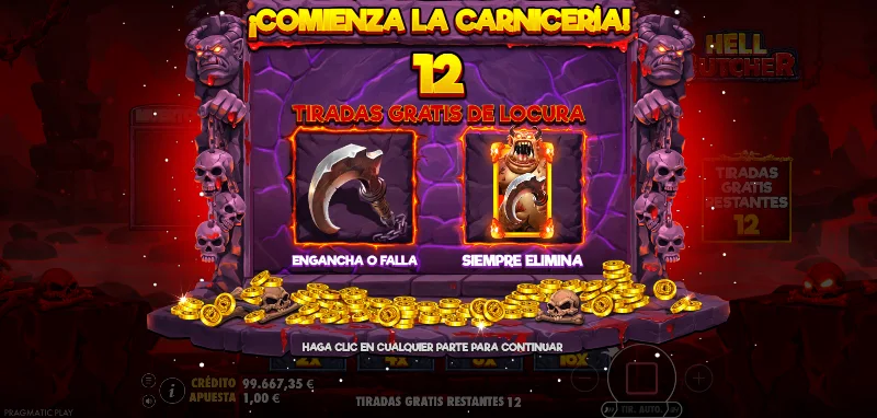 Modificadores de bonus en Hell Butcher slot.