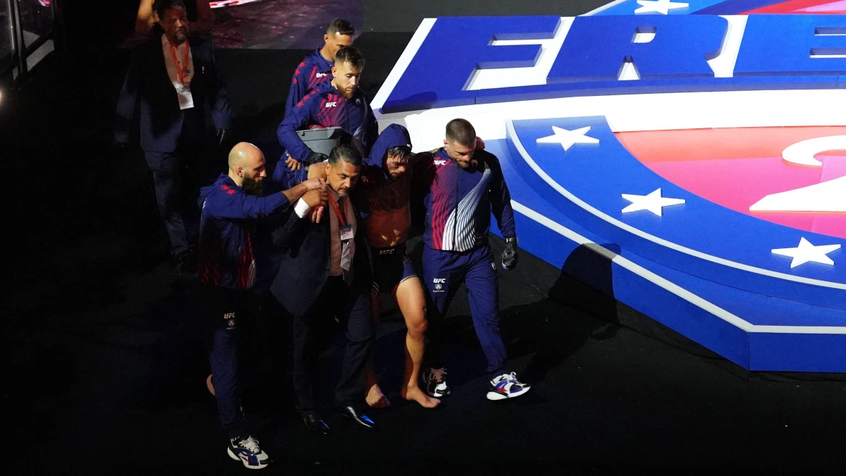 Ilia Topuria tras caer ante Justin Gaethje.