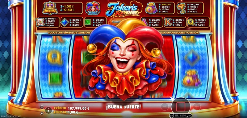 Transición a bonus de Joker's Revenge.