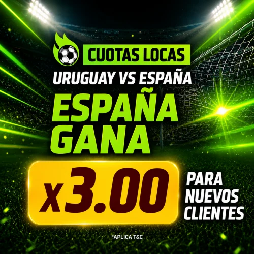 España gana a cuota 3.00 para nuevos clientes en Solcasino