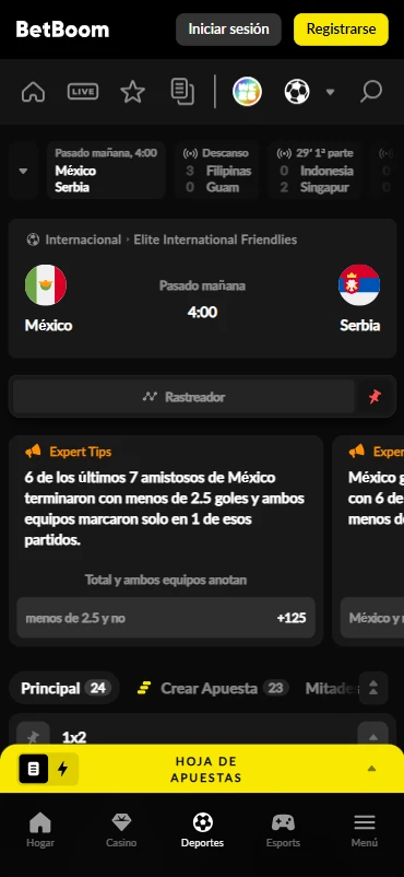 apuestas fútbol betboom mexico partido internacional