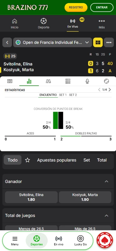 apuestas live brazino777 cuotas información mercados