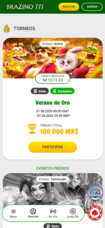 torneo verano casino brazino777.mx