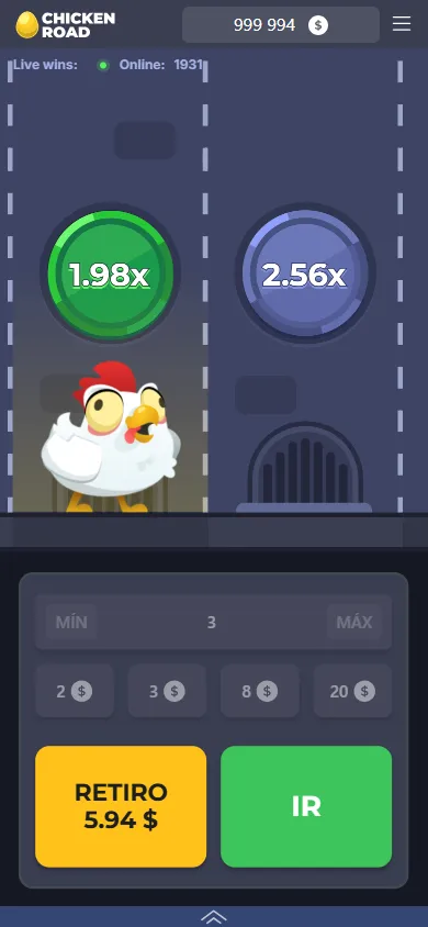 Demo Chicken Road en 1xBet casino.