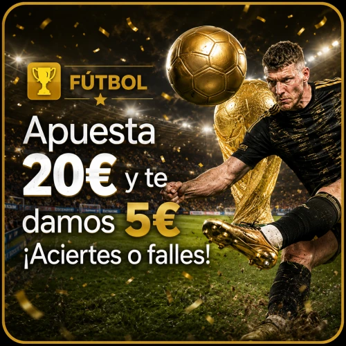Apuesta 20€ al Mundial 2026 y consigue una Freebet de 5€