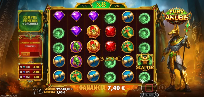 Premio en el juego base de Fury of Anubis.
