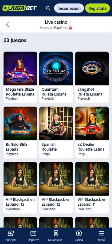 jugabet.mx casino en vivo ruleta veintiuno baccarat en español