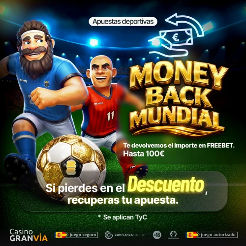 Moneyback Mundial: recupera tu apuesta perdida en el descuento con una freebet de hasta 100€