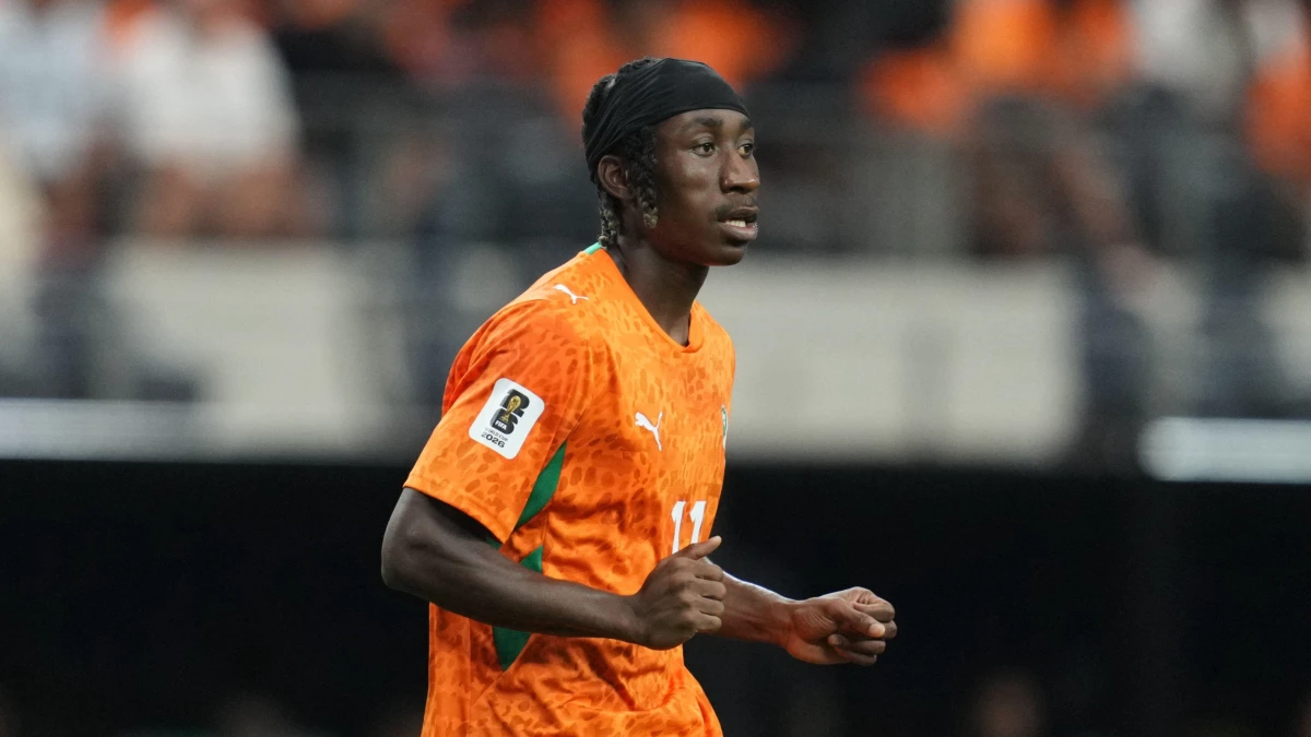 Yan Diomandé en el Mundial con Costa de Marfil.