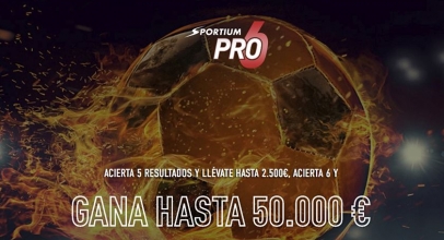 PRO 6 de Sportium: ¡Hasta 50.000€ cada semana!
