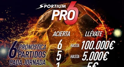 PRO 6 de Sportium: ¡Hasta 100.000€ cada semana!